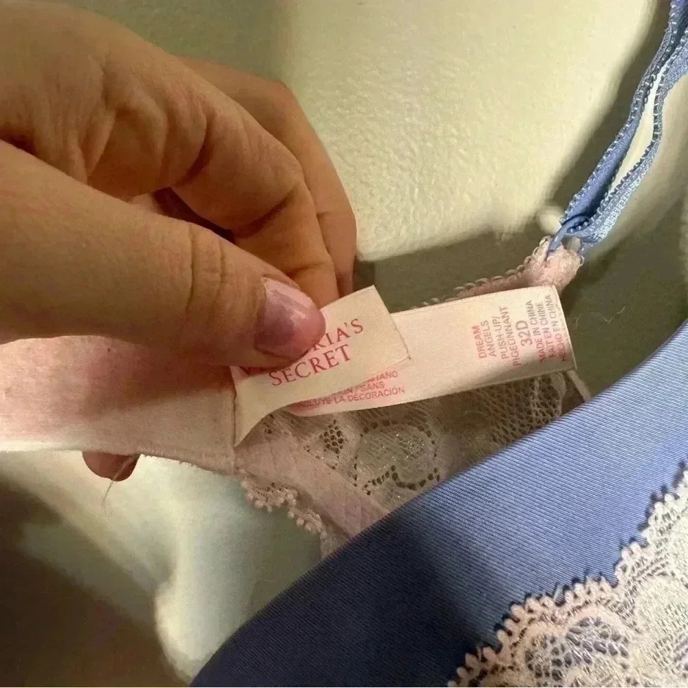 Victoria secret lavender pink lace  push up bra 32D - Picture 6 of 6